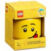 Lego Παιδικό Κουτί Αποθήκευσης από Πλαστικό Head Κίτρινο 10x10x11cm