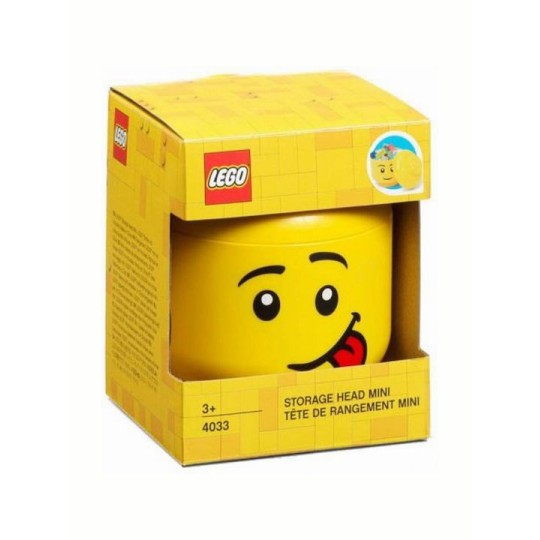 Lego Παιδικό Κουτί Αποθήκευσης από Πλαστικό Head Κίτρινο 10x10x11cm