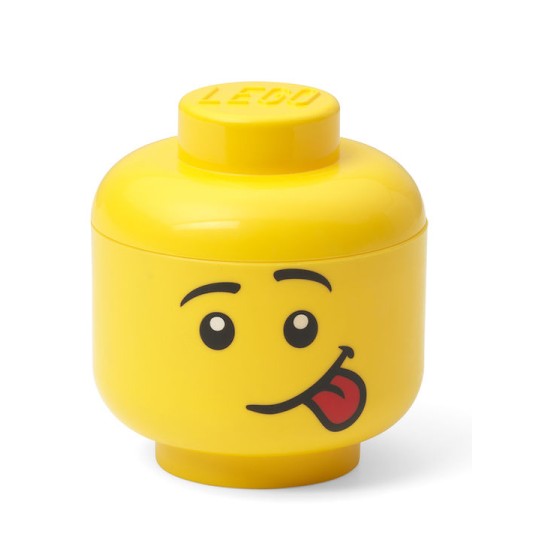 Lego Παιδικό Κουτί Αποθήκευσης από Πλαστικό Head Κίτρινο 10x10x11cm