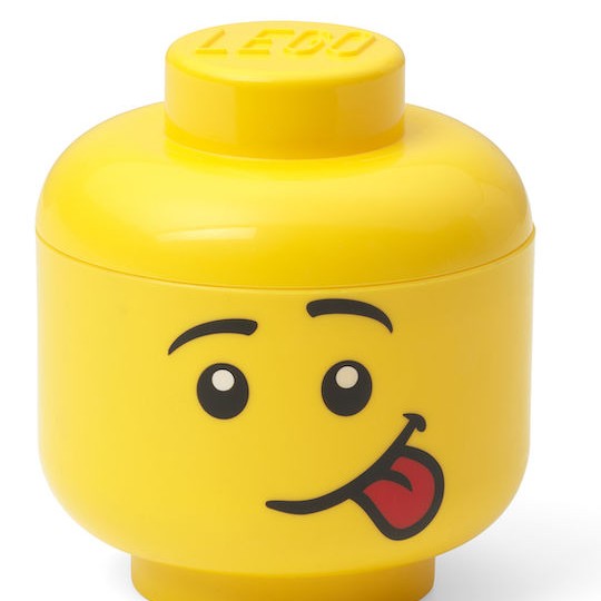 Lego Παιδικό Κουτί Αποθήκευσης από Πλαστικό Head Κίτρινο 10x10x11cm