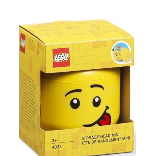 Lego Παιδικό Κουτί Αποθήκευσης από Πλαστικό Head Κίτρινο 10x10x11cm