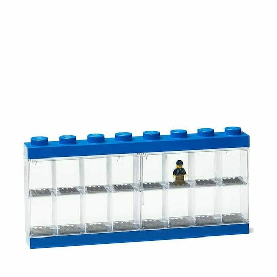 Lego Παιδικό Κουτί Αποθήκευσης από Πλαστικό Display Case 16 Μπλε