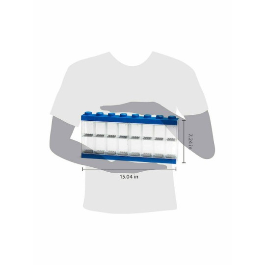 Lego Παιδικό Κουτί Αποθήκευσης από Πλαστικό Display Case 16 Μπλε