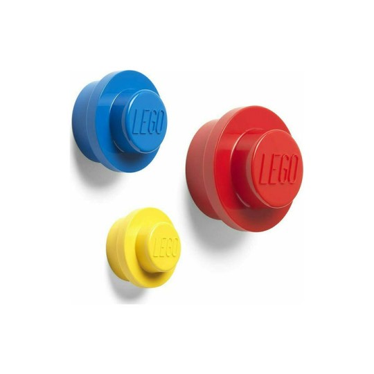 Room Copenhagen Lego Wall Bracket Παιδική Κρεμάστρα Πολλαπλών Θέσεων Πλαστική Red/Yellow/Blue 3τμχ