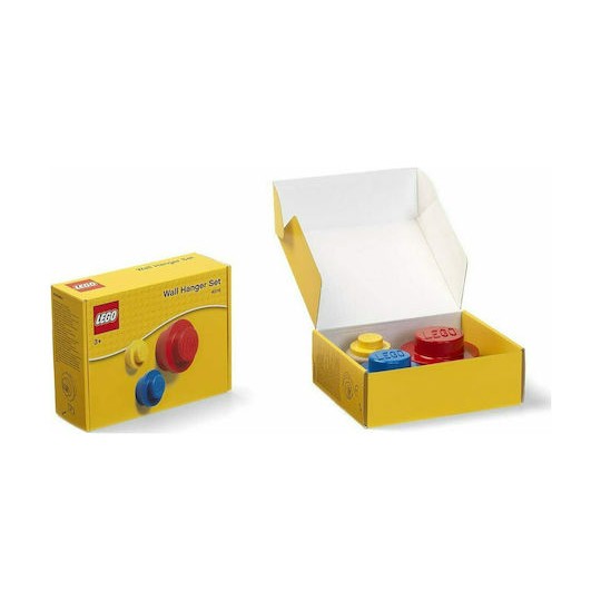 Room Copenhagen Lego Wall Bracket Παιδική Κρεμάστρα Πολλαπλών Θέσεων Πλαστική Red/Yellow/Blue 3τμχ