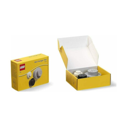 Room Copenhagen Lego Wall Bracket Παιδική Κρεμάστρα Πολλαπλών Θέσεων Πλαστική Grey/White/Black 3τμχ