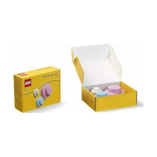 Room Copenhagen Lego Wall Bracket Παιδική Κρεμάστρα Πολλαπλών Θέσεων Πλαστική White/Light Blue/Pink 3τμχ