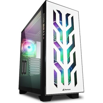 Sharkoon Elite Shark CA300T Gaming Midi Tower Κουτί Υπολογιστή με Πλαϊνό Παράθυρο και RGB Φωτισμό Λευκό