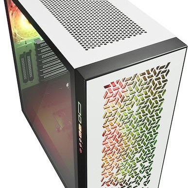 Sharkoon Elite Shark CA300H Gaming Midi Tower Κουτί Υπολογιστή με Πλαϊνό Παράθυρο και RGB Φωτισμό Λευκό