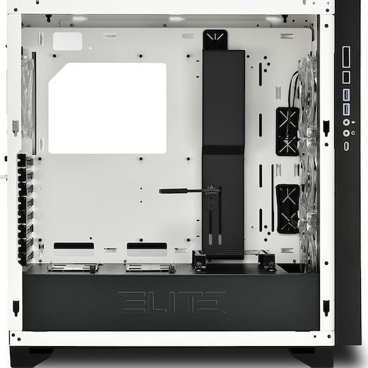 Sharkoon Elite Shark CA300H Gaming Midi Tower Κουτί Υπολογιστή με Πλαϊνό Παράθυρο και RGB Φωτισμό Λευκό