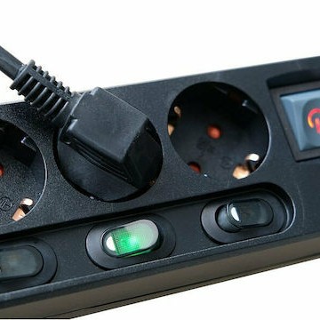 Brennenstuhl Πολύπριζο 6 Θέσεων με Διακόπτη και Καλώδιο 2m