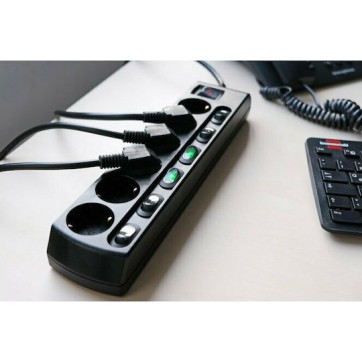 Brennenstuhl Πολύπριζο 6 Θέσεων με Διακόπτη και Καλώδιο 2m