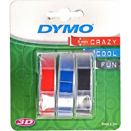 Dymo Ταινία Ετικετογράφου 3m x 9mm Πολύχρωμη 3τμχ