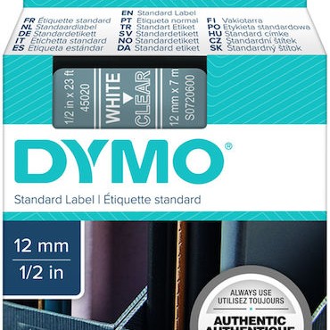 Dymo 45020 Ταινία Ετικετογράφου σε Λευκό Χρώμα
