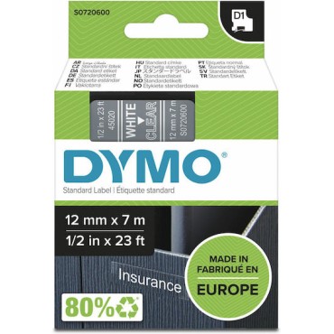Dymo 45020 Ταινία Ετικετογράφου σε Λευκό Χρώμα