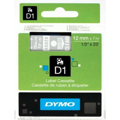 Dymo 45020 Ταινία Ετικετογράφου σε Λευκό Χρώμα