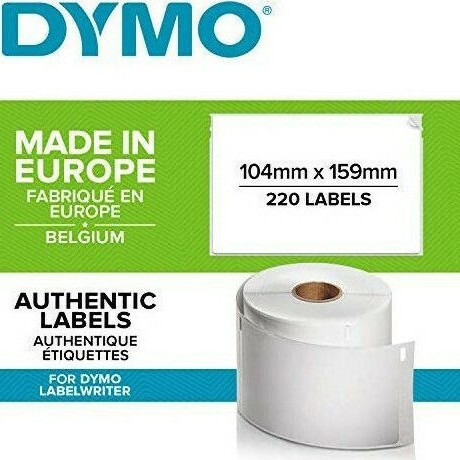 Dymo 220 Αυτοκόλλητες Ετικέτες σε Ρολό για Εκτυπωτή Ετικετών 104x159mm