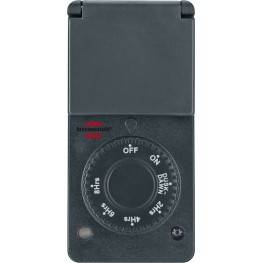 Brennenstuhl Μηχανικός Χρονοδιακόπτης Πρίζας Ημερήσιος Εξωτερικού Χώρου IP44 Μαύρος