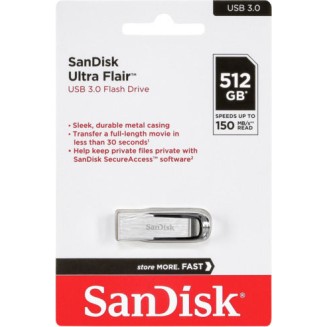 Sandisk Ultra Flair 512GB USB 3.0 Stick Μαύρο