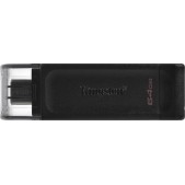 Kingston DataTraveler 70 64GB USB 3.2 Stick με σύνδεση USB-C Μαύρο