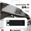Kingston DataTraveler 70 64GB USB 3.2 Stick με σύνδεση USB-C Μαύρο