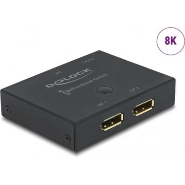 DeLock DisplayPort 2-1 Switch Bidirectional 8K 30Hz