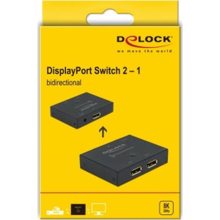 DeLock DisplayPort 2-1 Switch Bidirectional 8K 30Hz