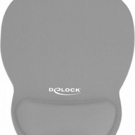 DeLock 12698 Mouse Pad 245mm με Στήριγμα καρπού Γκρι