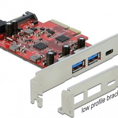 DeLock Κάρτα PCIe σε 3 θύρες USB 3.2
