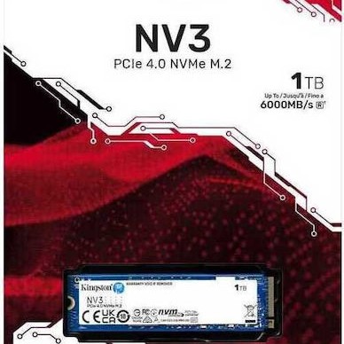 Kingston Nv3 SSD 1TB M.2 NVMe PCI Express 4.0