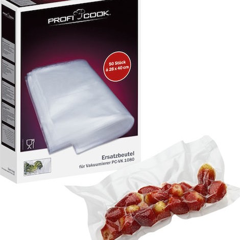 Profi Cook Σαγρέ Σακούλες για Συσκευές Vacuum 280x400mm 50τμχ