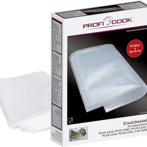 Profi Cook Σαγρέ Σακούλες για Συσκευές Vacuum 280x400mm 50τμχ