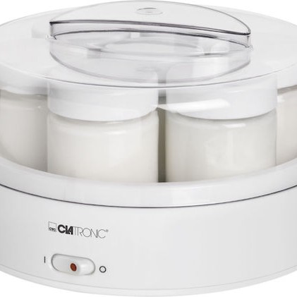 Clatronic JM 3344 Γιαουρτομηχανή με Βαζάκια 1.1lt Λευκή 14W