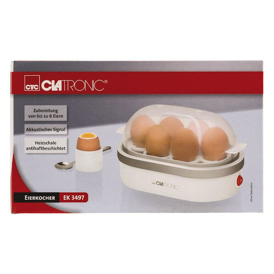 Clatronic Βραστήρας Αυγών 6 Θέσεων 400W Λευκός