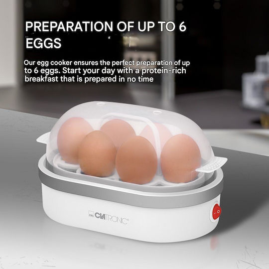 Clatronic Βραστήρας Αυγών 6 Θέσεων 400W Λευκός