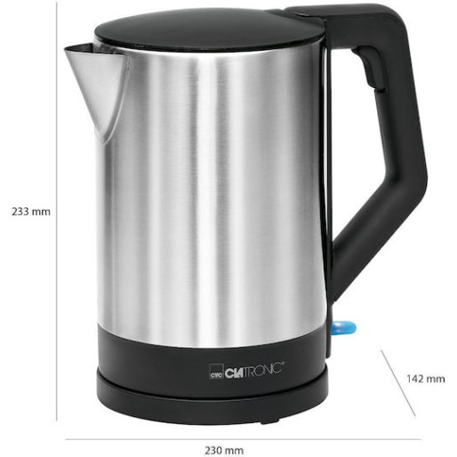 Clatronic WKS 3692 Βραστήρας 1.5lt 2200W Μαύρος
