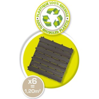 Smoby Αξεσουάρ Παιδικής Χαράς Σετ 6 Πλάκες 45x45εκ. Καφέ