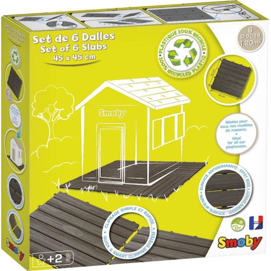 Smoby Αξεσουάρ Παιδικής Χαράς Σετ 6 Πλάκες 45x45εκ. Καφέ