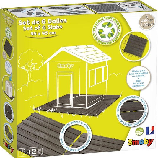 Smoby Αξεσουάρ Παιδικής Χαράς Σετ 6 Πλάκες 45x45εκ. Καφέ