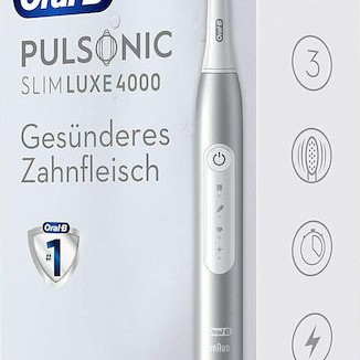 Oral-B Pulsonic Slim Luxe 4000 Ηλεκτρική Οδοντόβουρτσα με Χρονομετρητή και Αισθητήρα Πίεσης Ασημί