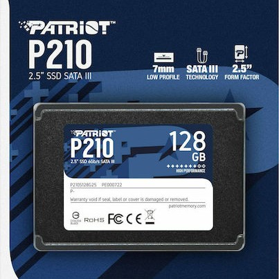 Patriot P210 SSD 128GB 2.5'' SATA III