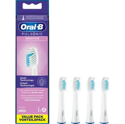 Oral-B Pulsonic Sensitive Ανταλλακτικές Κεφαλές για Ηλεκτρική Οδοντόβουρτσα Value Pack 299158 4τμχ