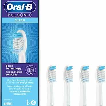 Oral-B Pulsonic Clean Ανταλλακτικές Κεφαλές για Ηλεκτρική Οδοντόβουρτσα Value Pack 852544 4τμχ
