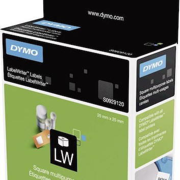 Dymo 750 Αυτοκόλλητες Ετικέτες σε Ρολό για Εκτυπωτή Ετικετών 25x25mm