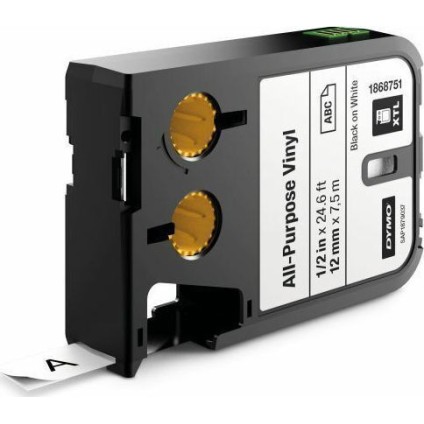 Dymo Ταινία Ετικετογράφου 7m x 12mm σε Λευκό Χρώμα