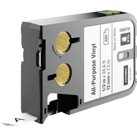 Dymo Ταινία Ετικετογράφου 7m x 12mm σε Λευκό Χρώμα