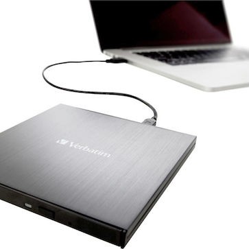 Verbatim Εξωτερικός Οδηγός Εγγραφής/Ανάγνωσης DVD/CD για Laptop / Desktop Μαύρο