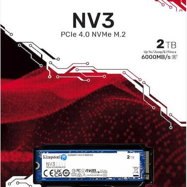Kingston Nv3 SSD 2TB M.2 NVMe PCI Express 4.0