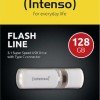 Intenso Flash Line 128GB USB 3.1 Stick με σύνδεση USB-C Λευκό