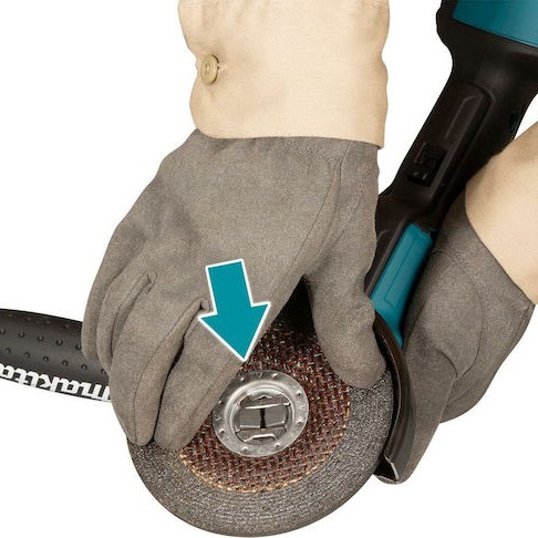 Makita Τροχός 125mm Μπαταρίας Brushless με Ρύθμιση Στροφών 18V Solo